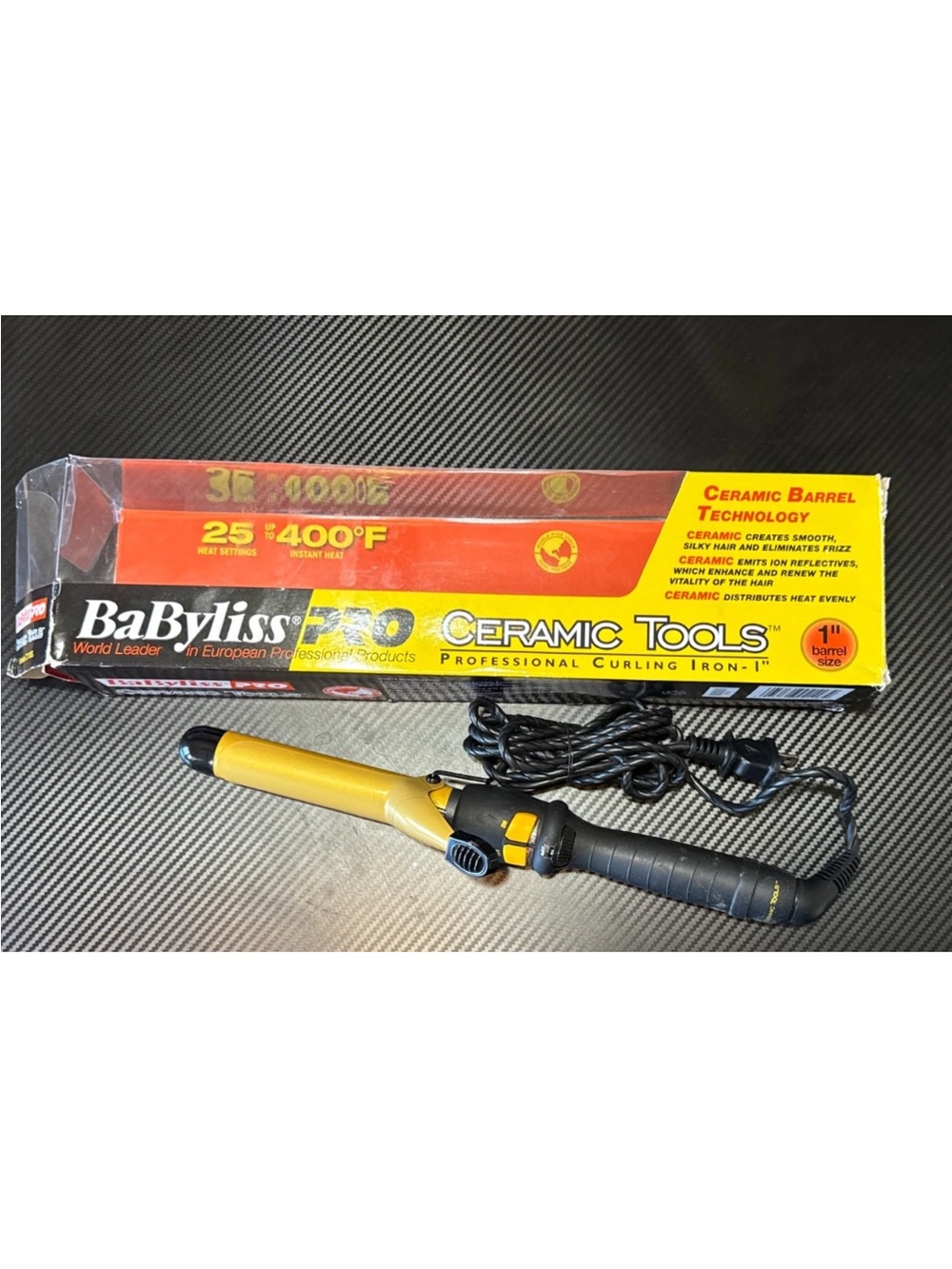 BaBylissPRO Ceramic Tools Spring Curling Iron 1 Inch CT100S hot iron